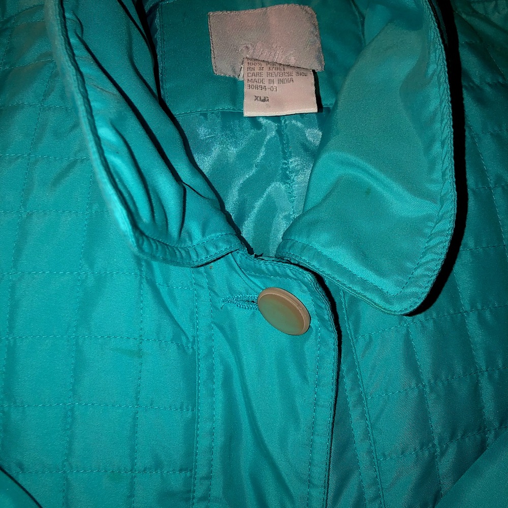 Vintage Large Ladies BLAIR teal green Parka/3 season Jacket